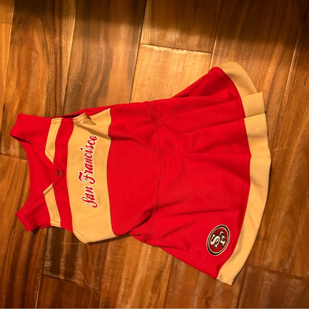 San Francisco 49ers Toddler Cheer Dress 18 Months‎ NFL Red Gold k2